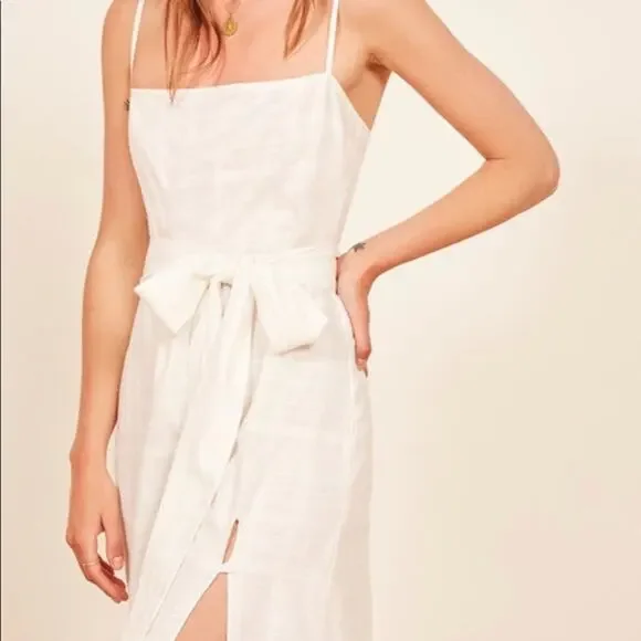 Reformation White Pineapple Dress, size S - Picture 8 of 10